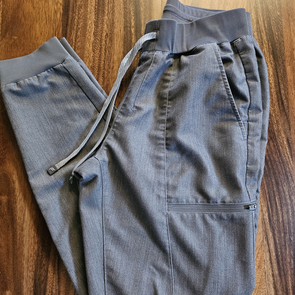 Fabletics Women's Gray Jogger Pants with Drawstring Waist